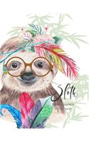 2020 2021 15 Months Sloth Watercolor Daily Planne: Academic Hourly Organizer In 15 Minute Interval; Appointment Calendar With Address Book, Password Log & Notes; Monthly & Weekly Goals Journal Diary 