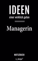 Notizbuch für Manager / Managerin: Originelle Geschenk-Idee [120 Seiten liniertes blanko Papier]