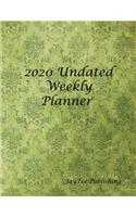 2020 Undated Weekly Planner