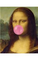 Mona Lisa: Bubble Gum Girl - Notebook/Journal: 8"x10" College Ruled - 200 Pages