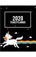 2020 Yearly Planner: Unicorn Gay Flag, Yearly Calendar Book 2020, Weekly/Monthly/Yearly Calendar Journal, Large 8.5" x 11" 365 Daily journal Planner, 12 Months Calendar,