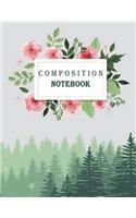 Composition Notebook: Nature, Daily Journal, College Ruled 120 Pages Large 8.5" x 11"