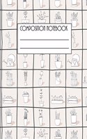 Composition Notebook: Awesome Cool Composition Journal Wide Ruled 8.5 x 11 in, 100 pages book for boys, kids, school, students and teachers (Cute Plant Composition Books)