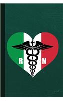 RN: Italian Flag Nurse Composition Book Journal, Notebook, Nursing Lined Journal, Registered Nurse Medical Writing Workbook