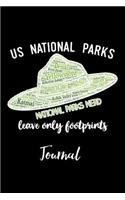 US National Parks Leave Only Footprints Journal
