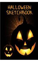 Halloween Sketchbook: Kids Halloween Sketchbook 6 X 9 60 Pages of Sketch Paper, Draw Your Own Pumpkins, Witch, Ghosts, Zombies Etc