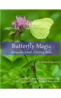 Butterfly Magic Grayscale Adult Coloring Book