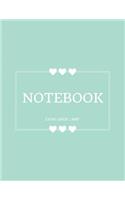 Notebook Extra Large: Mint: Notebook 8.5 X 11: Notebook 400 Pages