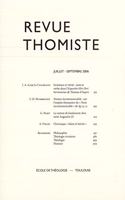 Revue Thomiste - 3/2006: (Revue Thomiste)