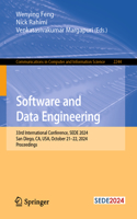Software and Data Engineering: 33rd International Conference, SEDE 2024, San Diego, CA, USA, October 21-22, 2024, Proceedings(2244 Communications in Computer and Information Science)