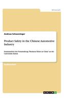 Product Safety in the Chinese Automotive Industry