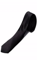 Belario solid black party wear tie