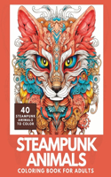 Steampunk Animals Coloring Book