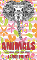 Coloring Books for Adults Large Print - Animals