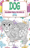 Animal Coloring pages for Adults - Easy Level - Dog