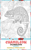 Coloring Book Animal - Mandala Stress Relief - Chameleon