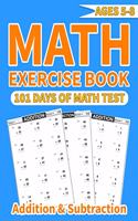 Math exercise book addition and subtraction