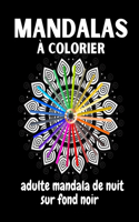 Mandalas à colorier adulte mandala de nuit sur fond noir