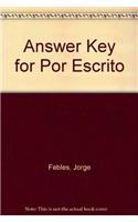 Answer Key for Por escrito