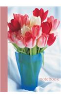 Lined Notebook: Pink Tulips