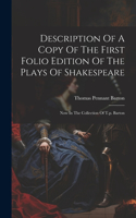 Description Of A Copy Of The First Folio Edition Of The Plays Of Shakespeare