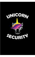 Unicorn Security: Dot Grid Journal - Unicorn Security Cool Funny Unicorn Lover Dad Girl Gift - Black Dotted Diary, Planner, Gratitude, Writing, Travel, Goal, Bullet N