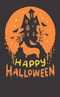 Notebook 6x9 Dot Grid: Corgi Dog Happy Halloween Gift