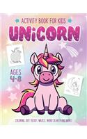 Unicorn Activity Book for Kids Ages 4-8