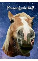 Hausaufgabenheft: Pferd Mädchen 100 Seiten Hausaufgaben Mit Stundenplan