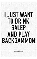 I Just Want to Drink Salep and Play Backgammon: A 6x9 Inch Matte Softcover Notebook Diary with 120 Blank Lined Pages and a Funny Gaming Cover Slogan
