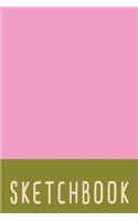 Sketchbook: Cute Unlined Notebook for Your Drawings and Scribbles with Pink and Green Cover