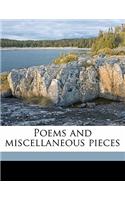 Poems and Miscellaneous Pieces