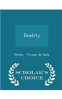 Duality - Scholar's Choice Edition