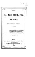 De la fausse noblesse en France