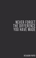 Never Forget The Difference You've Made