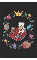Picnic Fairy Tale Cat Notebook: Graph Paper Journal 6x9 - 120 Pages