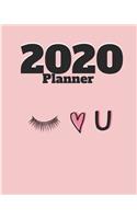 2020: Monthly/Weekly Planner; beauty gift for women and girls