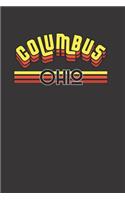 Retro Style Columbus Ohio Notebook Journal with 120 Lined Pages