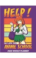 2020 Anime Weekly Planner dated with to do notes