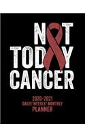 Not Today Cancer: 2020 -2021 Daily/ Weekly/ Monthly Planner: Multiple Myeloma Awareness: 2-Year Personal Planner with Grid Calendar Dark Red/ Burgundy Awareness Ribbo