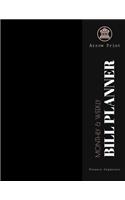 Monthly & Weekly Bill Planner: Finance Organizer, Financial Tracker, Budget Book Worksheet 8.5 X 11 (17.59 x 11.25 inch) Black Cover