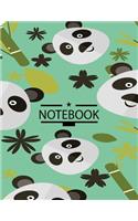 Notebook: Panda notebook 1Dot Graph Line Sketch (8.5 x 11 Large)