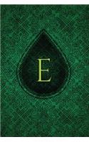 Monogram E Journal: Blank Notebook Diary Memoir Log Logue(5 Monogram Chartreuse 365 Lined)