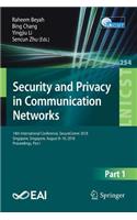 Security and Privacy in Communication Networks: 14th International Conference, Securecomm 2018, Singapore, Singapore, August 8-10, 2018, Proceedings, Part I