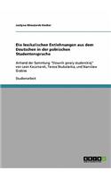 Die lexikalischen Entlehnungen aus dem Deutschen in der polnischen Studentensprache
