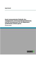 Kants transzendentale Ästhetik: Ihre metaphysische und transzendentale Erörterung und die Konsequenzen für die Möglichkeit synthetischer Urteile apriori(German)