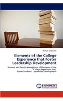 Elements of the College Experience That Foster Leadership Development