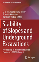 Stability of Slopes and Underground Excavations