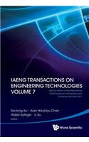 Iaeng Transactions on Engineering Technologies Volume 7 - Special Edition of the International Multiconference of Engineers and Computer Scientists 2011