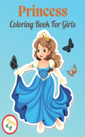 Princess Coloring Book For Girls Ages 4-8